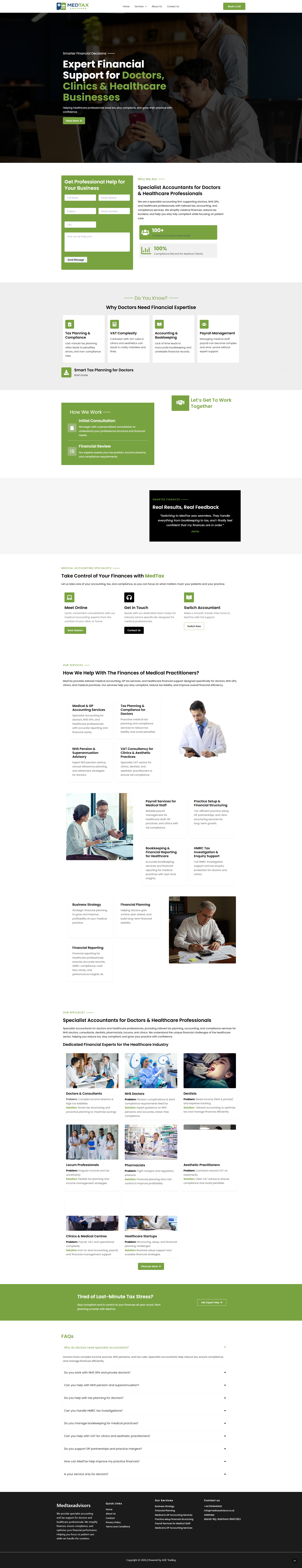 MedTax Advisors website